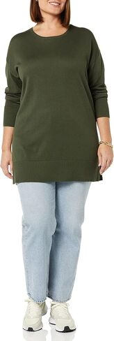 Amazon Essentials Women's Lightweight Long-Sleeve Crew Neck Tunic Sweater (Available in Plus Size) in Kuwait