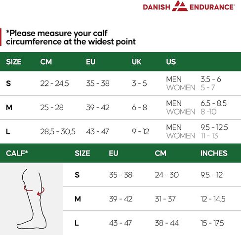 جوارب DANISH ENDURANCE الضاغطة المتدرجة 21-26 ملم زئبق، للنساء والرجال in Kuwait