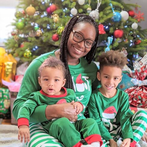 IFFEI Matching Family Pajamas Sets Christmas PJ's Letter Print Top and Plaid Pants Jammies Sleepwear in Saudi Arabia