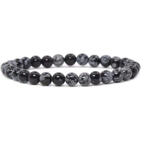 Justinstones Gem Semi Precious Gemstone 6mm Round Beads Stretch Bracelet 6.5 Inch Unisex in Saudi Arabia