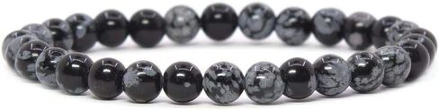 سوار Justinstones Gem أحجار كريمة شبه ثمينة 6 مم خرز دائري قابل للتمدد مقاس 6.5 بوصة للجنسين in Kuwait