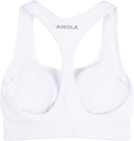 AUROLA Power Racerback حمالة صدر رياضية للنساء، بدون خياطة مبطنة للتمرينات الرياضية واليوجا in Saudi Arabia