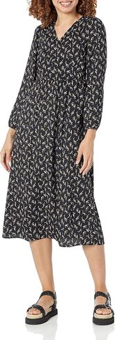 Amazon Essentials Women's Long Sleeve Wrap Midi Dress (Available in Plus Size) in Kuwait