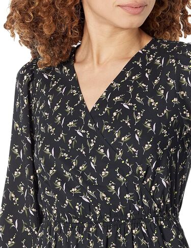 Amazon Essentials Women's Long Sleeve Wrap Midi Dress (Available in Plus Size) in Kuwait