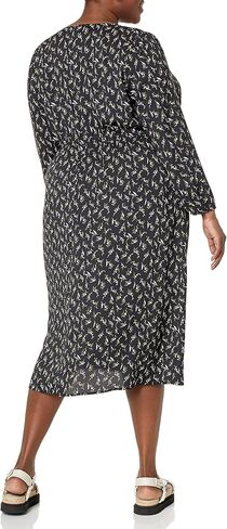 Amazon Essentials Women's Long Sleeve Wrap Midi Dress (Available in Plus Size) in Kuwait