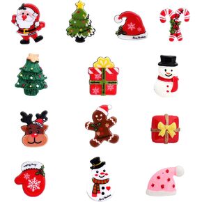 Christmas Brooch Pin Set for Women Christmas Tree Snowman Santa Christmas Cap Brooch Pins for Girls Decorations in Saudi Arabia
