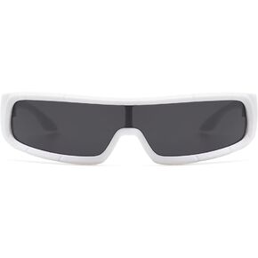 Appassal Y2k Wrap Around Sunglasses Womens Trendy Narrow Futuristic Flat Top Sunnies AP3631