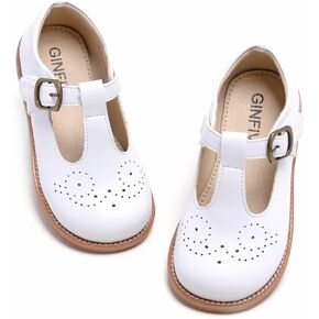 GINFIVE Toddler Girls Mary Jane School Oxford Dress Flat Shoes for Wedding | Wide toe box, Hook and Loop, School Uniform Shoes for Party, Formal, Daily Wear in Saudi Arabia