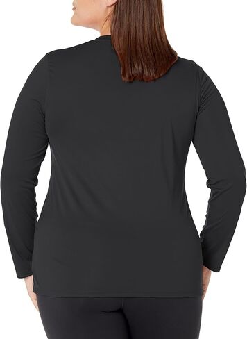 Just My Size Women's Plus Size Active Cooldri Long Sleeve V-Neck Tee in Kuwait