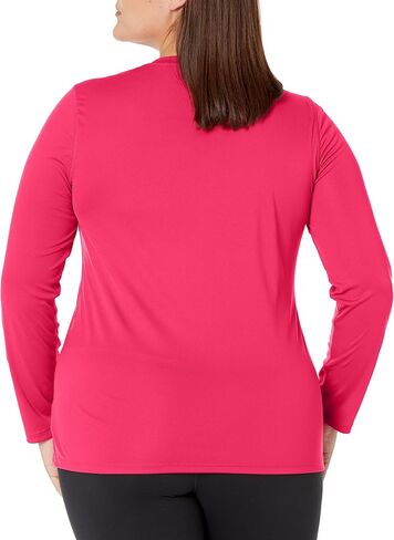 Just My Size Women's Plus Size Active Cooldri Long Sleeve V-Neck Tee in Kuwait