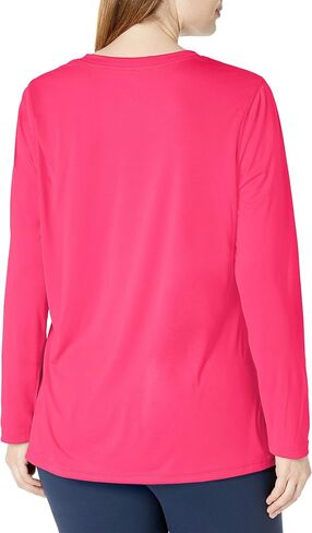 Just My Size Women's Plus Size Active Cooldri Long Sleeve V-Neck Tee in Kuwait