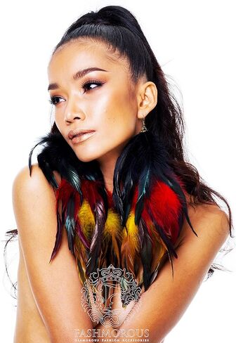 Fashmorus Women Feather Earrings for Women Fashion Dulcet Feather Earrings for Women Dangle in Saudi Arabia