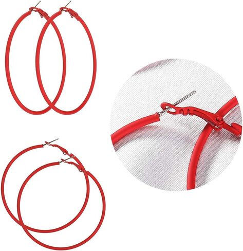 12 زوج 80s هوب أقراط ريترو متدلى أقراط نيون ملونة in Kuwait