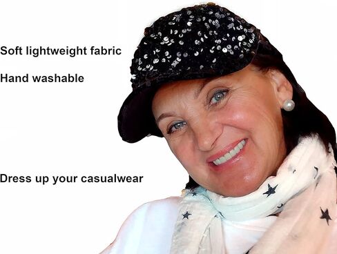 قبعة بيسبول نسائية لامعة من الترتر، قبعة بيسبول لامعة من الترتر، قبعة بيسبول مرصعة بالترتر للنساء، قبعة رياضية براقة للنساء، قبعة رياضية بلون اسود، مقاس واحد, أسود, مقاس واحد in Kuwait