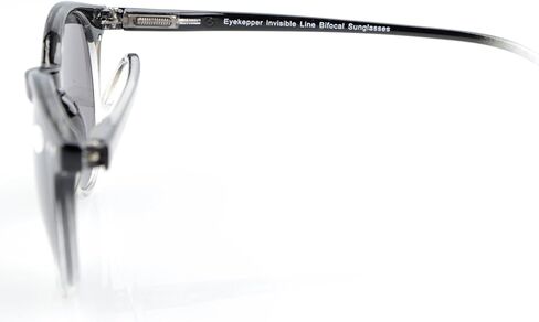 Eyekepper Key Hole Style Spring-Hinged Round Bifocal Sunglasses Sunshine Readers Black-Clear +1.00 in Kuwait