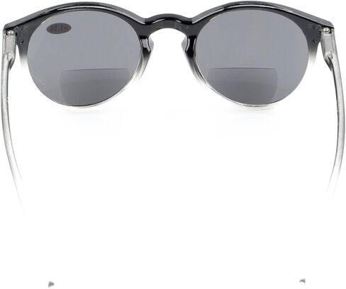 Eyekepper Key Hole Style Spring-Hinged Round Bifocal Sunglasses Sunshine Readers Black-Clear +1.00 in Kuwait