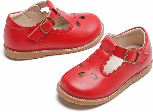 GINFIVE Toddler Girls Dress Shoes Little Kids Flats School Mary Janes Shoes in Saudi Arabia