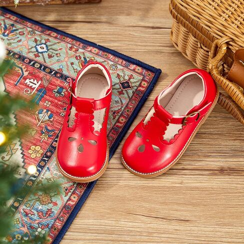 GINFIVE Toddler Girls Dress Shoes Little Kids Flats School Mary Janes Shoes in Saudi Arabia