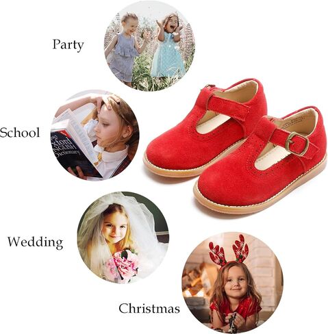 GINFIVE Toddler Girls Dress Shoes Little Kids Flats School Mary Janes Shoes in Saudi Arabia