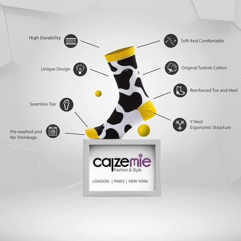 calzemie Funny Socks for Women, Colorful Birds Animal Design Cotton Crew Novelty Womens Socks, Pack of 4 in Saudi Arabia