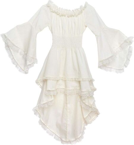 amscan Pirate Maiden Dress - White - Standard Size - 1 Pc in Saudi Arabia