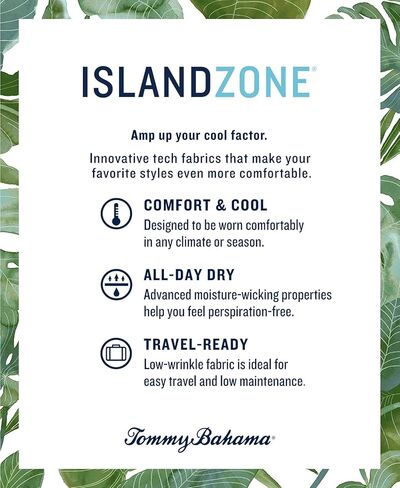 تي شيرت Tommy Bahama الرجالي IslandZone Delray برقبة دائرية بعامل حماية من الأشعة فوق البنفسجية 30 in Kuwait