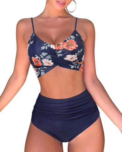 OMKAGI Women's High Waisted Bandage Bikini Set Wrap Two Piece Push Up Swimsuits in Saudi Arabia