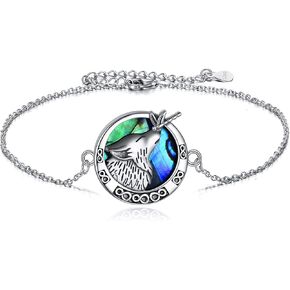 Bee/Evil Eye/Raven/Cross/Wolf/Pentagram/Hummingbird Adjustable Bracelet Sterling Silver Animal Hasma Hand Fatima Jewelry Gifts for Women Girls