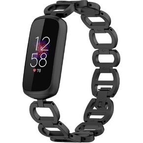 Compatible with Fitbit Luxe Band Adjustable Stainless Steel Parker Link Bracelet Replacement Wristbands Classy Dressy Straps for Luxe Accessories for Women Girls