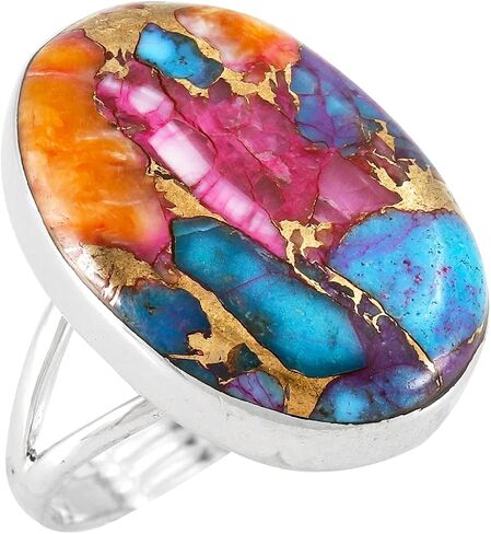 Turquoise Ring in Sterling Silver 925 Genuine Gemstones in Saudi Arabia