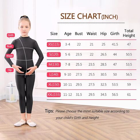 speerise Girls Gymnastics Leotards Long Sleeve Unitards for Toddler Ballet Leotards for Kids Costumes for Girls in Kuwait