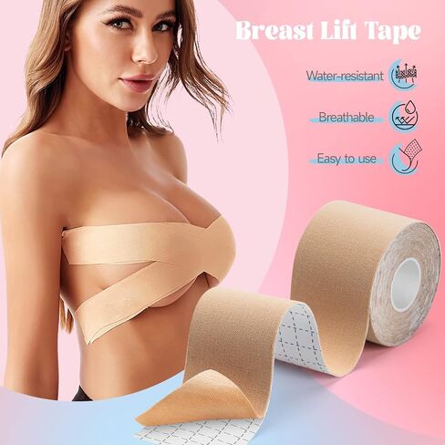 شريط Tochek Boob لرفع الثدي، يتضمن شريط Boobtape أغطية حلمات السيليكون فطائر اللحم القابلة لإعادة الاستخدام وحمالة صدر لاصقة عارية in Saudi Arabia