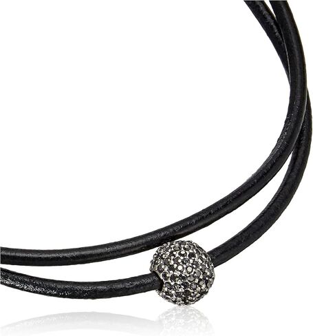 Lucky Brand Womens Leather Choker Necklace, Silver, One Size in Saudi Arabia