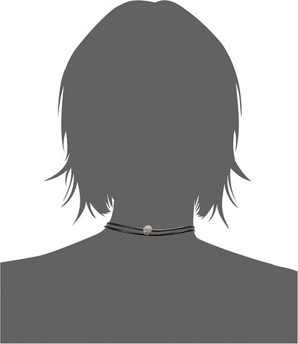 Lucky Brand Womens Leather Choker Necklace, Silver, One Size in Saudi Arabia