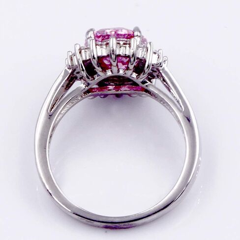 Lavencious Oval Round Shaped CZ Rings Wedding Party Statement Engagement Inspired Cocktails For Woman Size 5-10 in Saudi Arabia