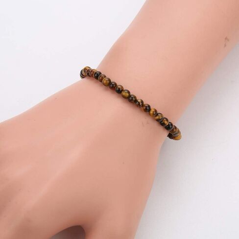 BALIBALI 4MM Mini Gemstone Energy Bracelets Tiny Bracelet Natural Stone Statement Bracelet Charm Beaded Couples Bracelets in Kuwait