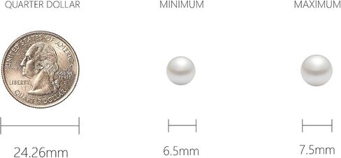 CICILIYA Round Pearl Necklace Strand Freshwater Cultured 18 Inch 19‘ with 18K Gold Plated Sterling Silver Buckle for Women Mother Girl Bride Bridesmaids Man Boy as Gift Jewelry for Party in Kuwait