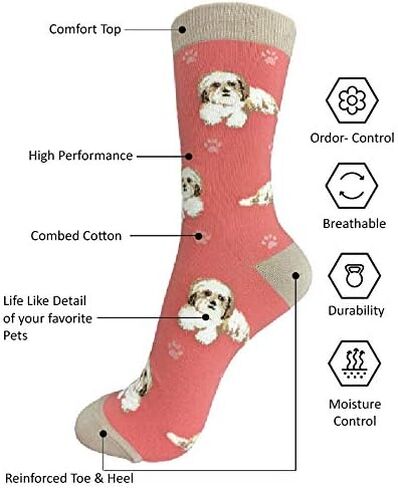 جوارب E&S Imports Pet Lover - لجميع المواسم - مقاس واحد يناسب الجميع - للنساء والرجال - هدايا للقطط والكلاب in Kuwait
