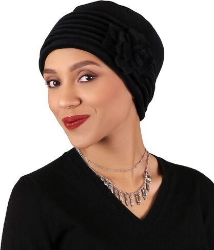 Womens Hat Luxury Fleece Beanie Cloche Cancer Headwear Chemo Cap Ladies Winter Head Coverings Lauren in Saudi Arabia