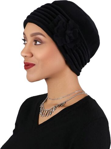 Womens Hat Luxury Fleece Beanie Cloche Cancer Headwear Chemo Cap Ladies Winter Head Coverings Lauren in Saudi Arabia