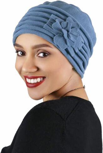 Womens Hat Luxury Fleece Beanie Cloche Cancer Headwear Chemo Cap Ladies Winter Head Coverings Lauren in Saudi Arabia