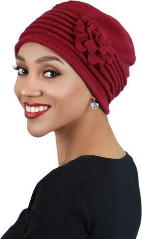 Womens Hat Luxury Fleece Beanie Cloche Cancer Headwear Chemo Cap Ladies Winter Head Coverings Lauren in Saudi Arabia