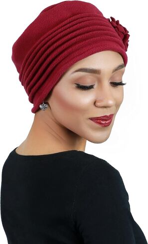 Womens Hat Luxury Fleece Beanie Cloche Cancer Headwear Chemo Cap Ladies Winter Head Coverings Lauren in Saudi Arabia