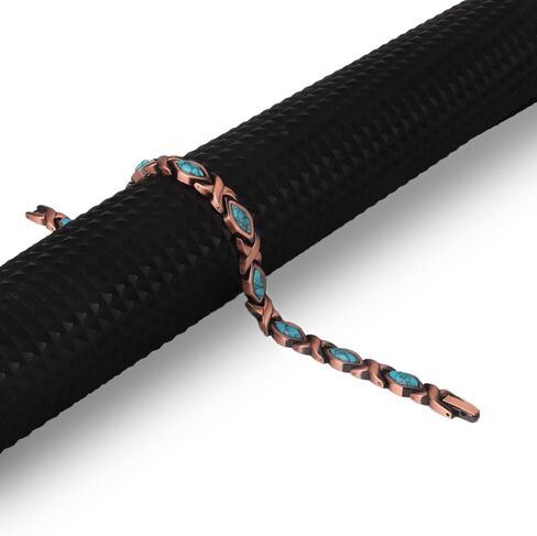 CocoButterFly - turquoise Pure Copper Bracelet - Women's Magnetic Copper Bracelet - With Size Tool Adjustable Length (Blue Turquoise) in Saudi Arabia