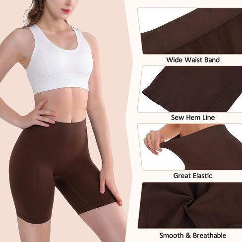 RILIAM Women Slip Shorts for Under Dresses Seamless Boyshorts Panties Anti Chafing Underwear Shorts Thigh Slimmer in Saudi Arabia