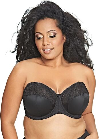 Goddess Women's Plus Size Adelaide Underwire Strapless Bra, Black, 36L in Saudi Arabia