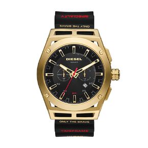 Diesel Timeframe Men's Dive-Inspired Sports Watch with Chronograph Display and Stainless Steel Bracelet or Silicone Band