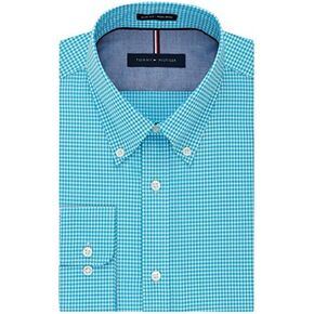 Tommy Hilfiger Men's Slim Fit Non Iron Gingham Dress Shirt - Amazon Exclusive in Saudi Arabia