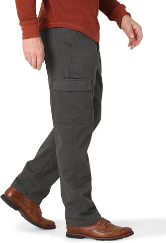 سراويل Wrangler Authentics الرجالية الكلاسيكية الطويلة والكبيرة من نسيج مضلع مريح للجيب in Kuwait