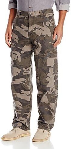 سراويل Wrangler Authentics الرجالية الكلاسيكية الطويلة والكبيرة من نسيج مضلع مريح للجيب in Kuwait